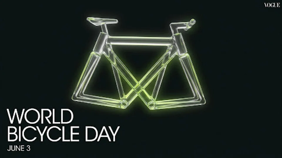 Imagen editorial noir para World Bicycle Day (3 June).