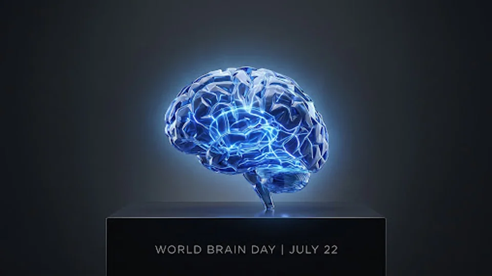 Imagen editorial noir para World Brain Day (22 July).