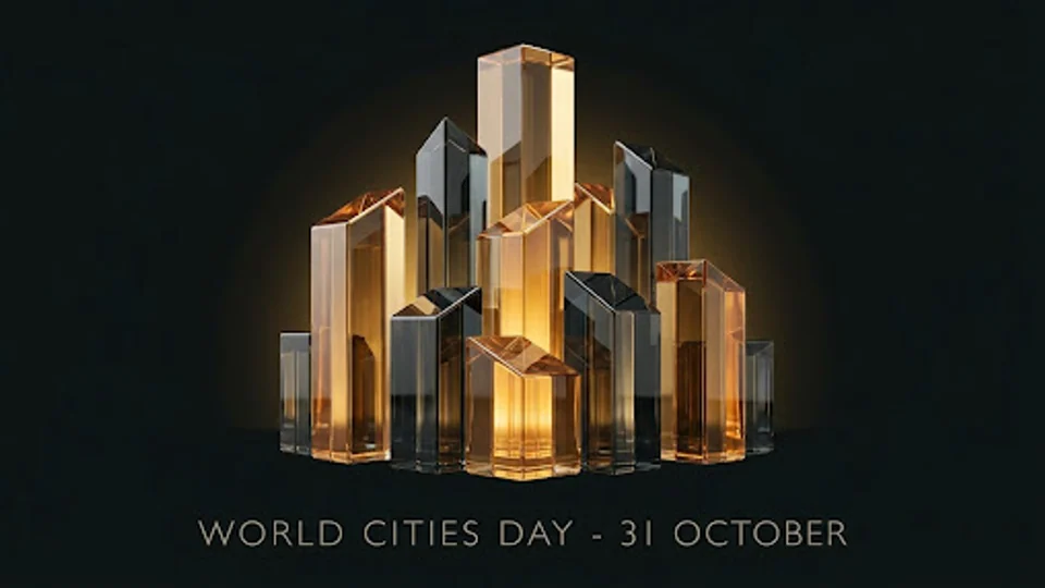 Imagen editorial noir para World Cities Day (31 October).